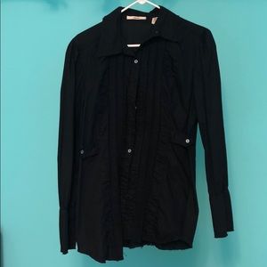 Black button down blouse